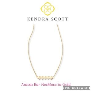 Kendra Scott Anissa Bar Necklace in gold. NWT.